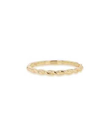 9ct Gold Twist Band Stack Ring