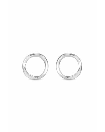 Simply Silver Sterling Silver 925 Polished Open Circle Earrings
