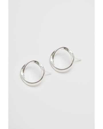 Simply Silver Sterling Silver 925 Polished Open Circle Earrings
