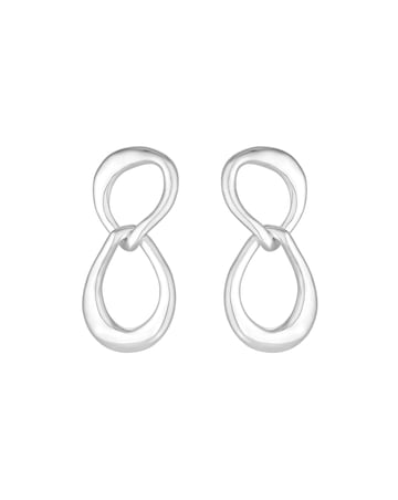 Simply Silver Sterling Silver 925 Polished Oval Link Drop Earrings