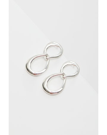 Simply Silver Sterling Silver 925 Polished Oval Link Drop Earrings