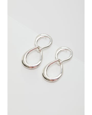 Simply Silver Sterling Silver 925 Polished Oval Link Drop Earrings