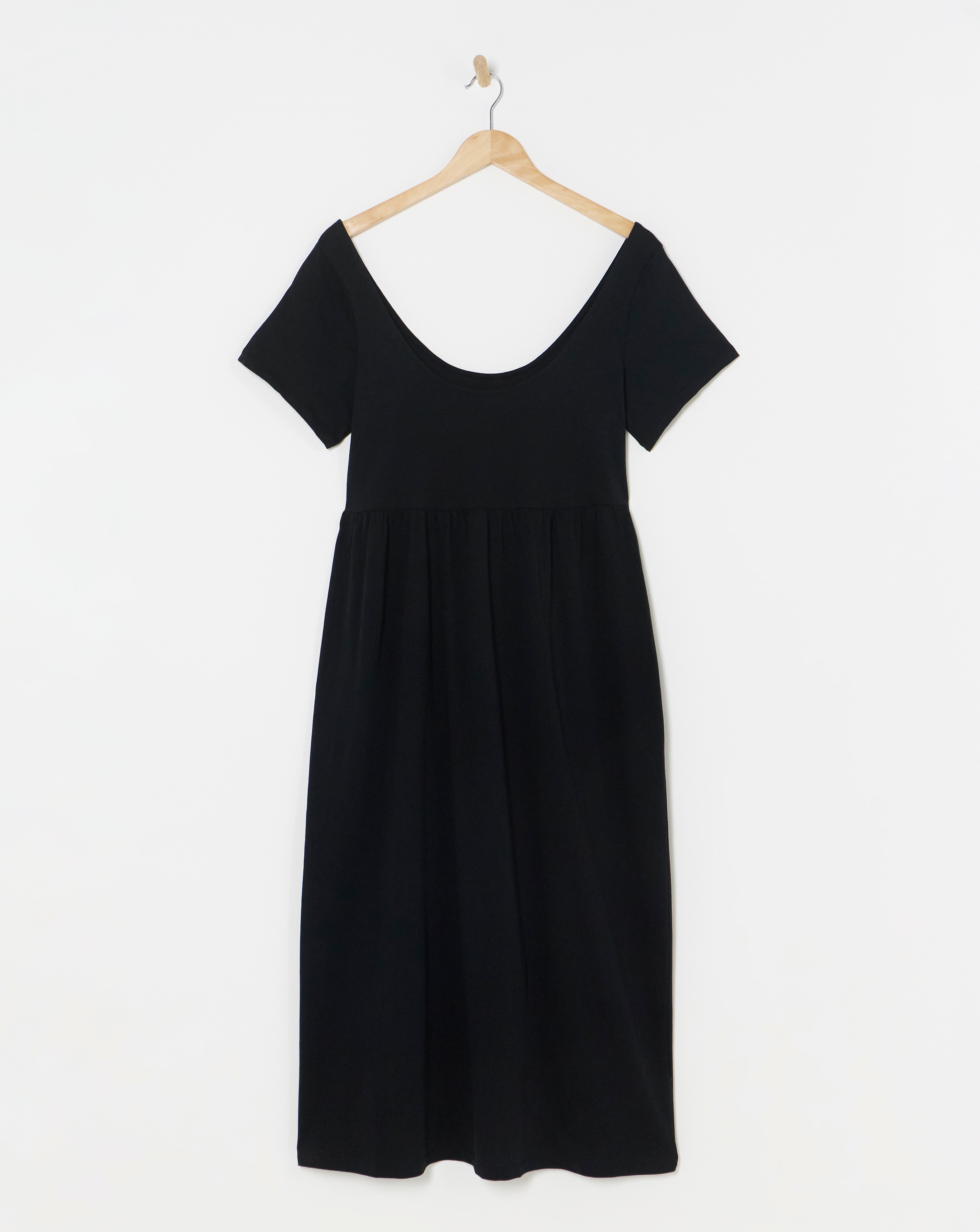 Simply Be - Women's Black Cotton Jersey Midi Sundress - Size 10 - Black