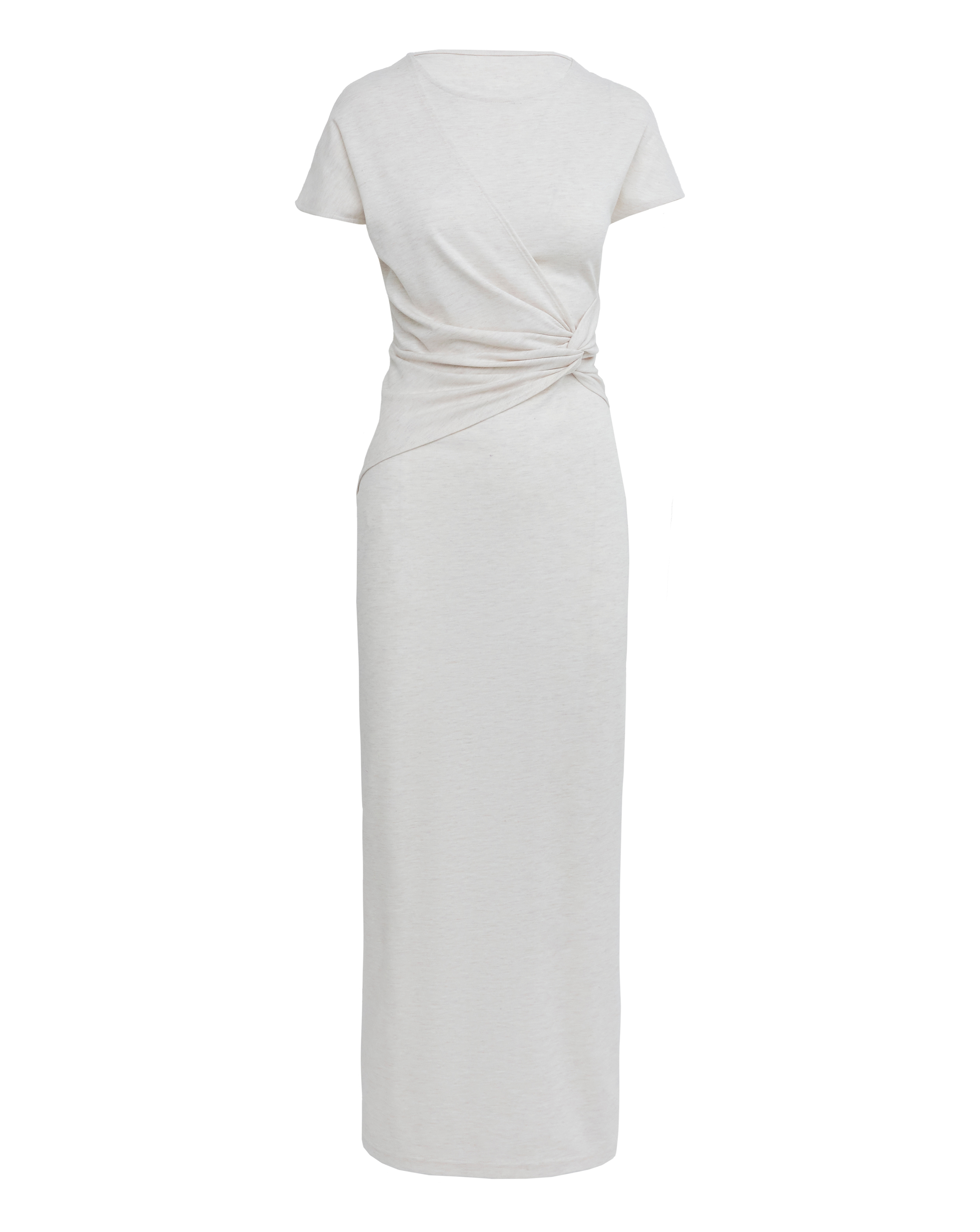 Simply Be - Women's Oatmeal Twist Front Premium Jersey Dress - Size 22 - Oatmeal - 66% Viscose 31% Polyester 3% Elastane