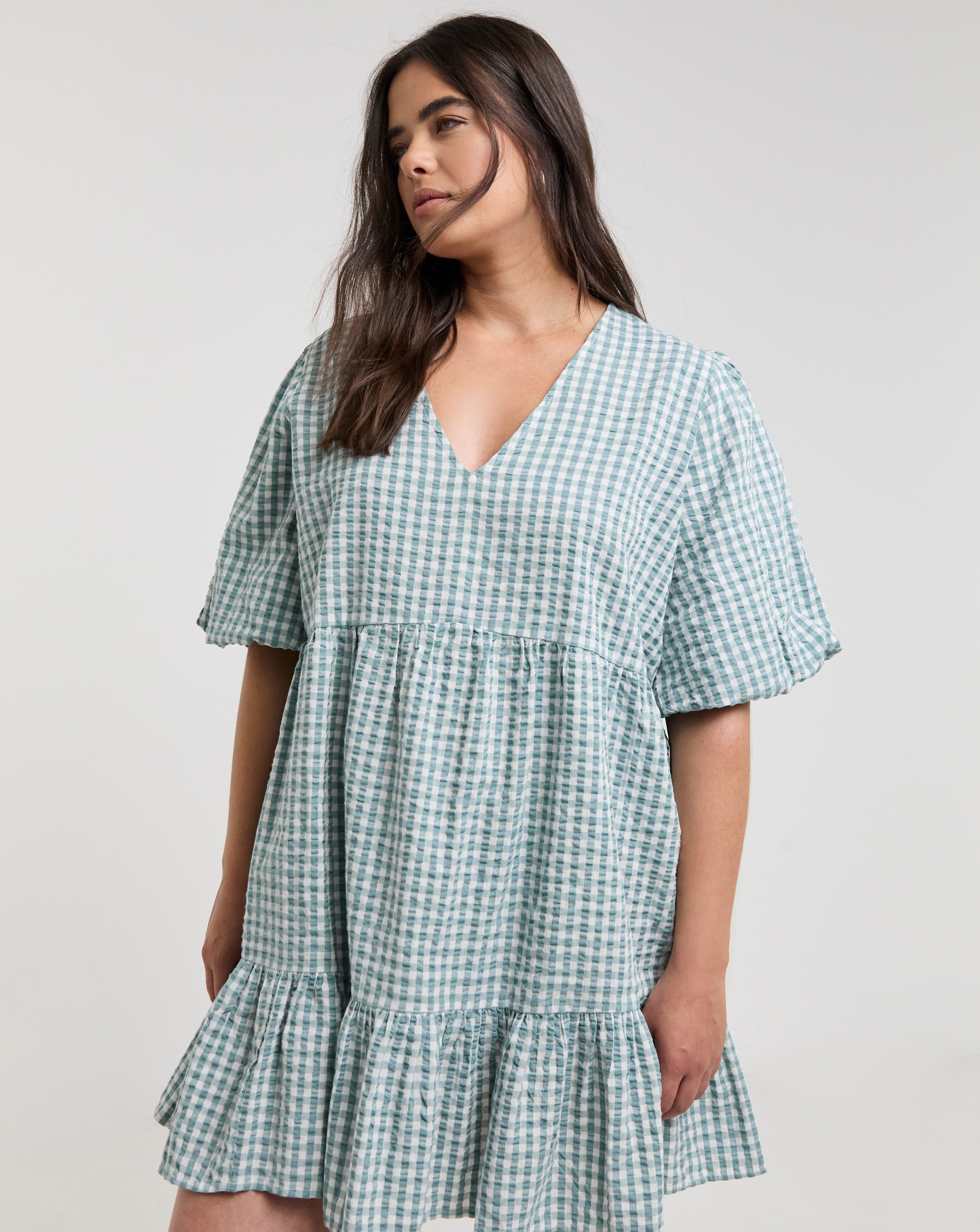 Simply Be - Women's Gingham Smock Dress - Size 10 - Gingham