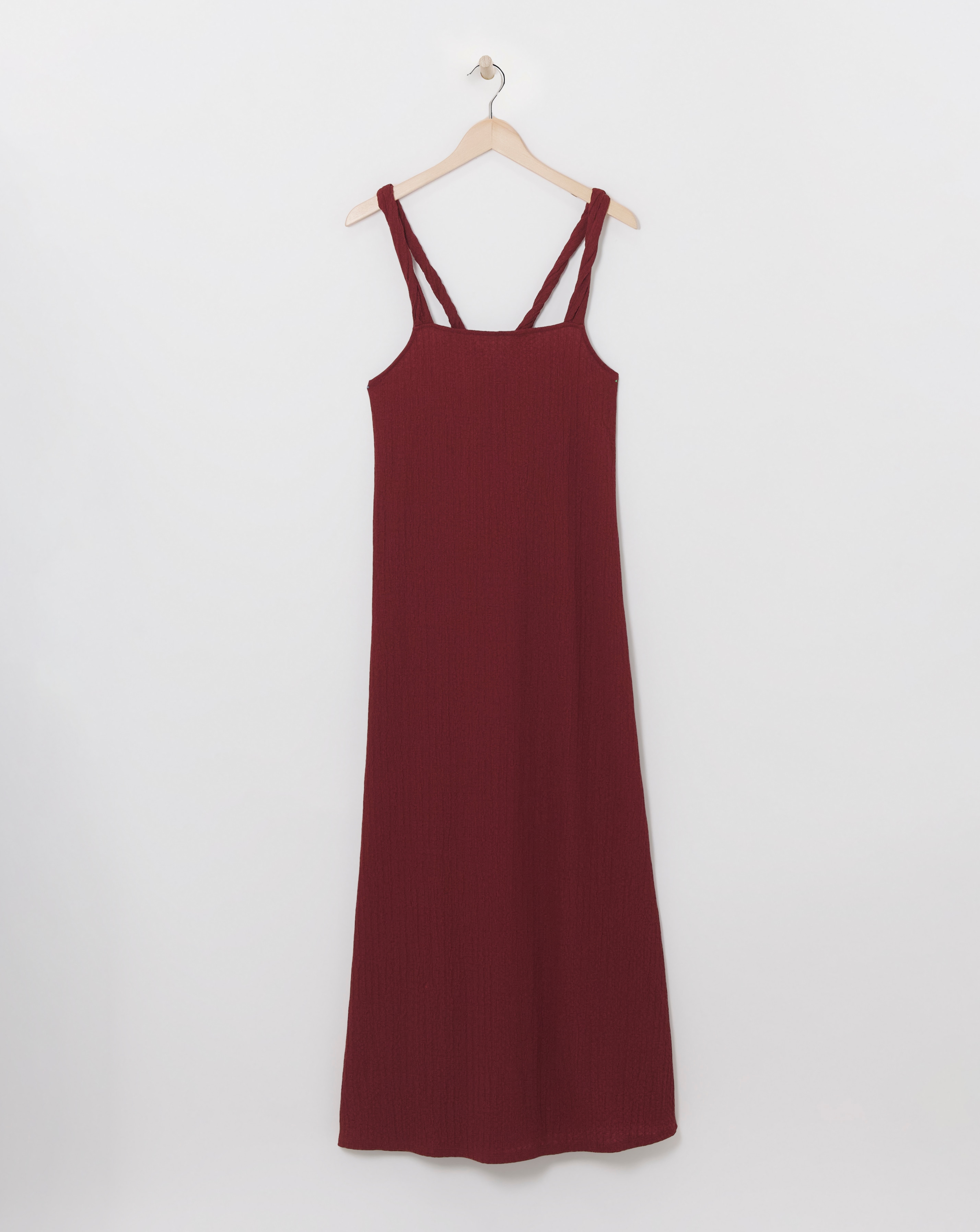 Simply Be - Women's Textured Jersey Trapeze Maxi - Size 16 - Rust - 99% Polyester 1% Elastane