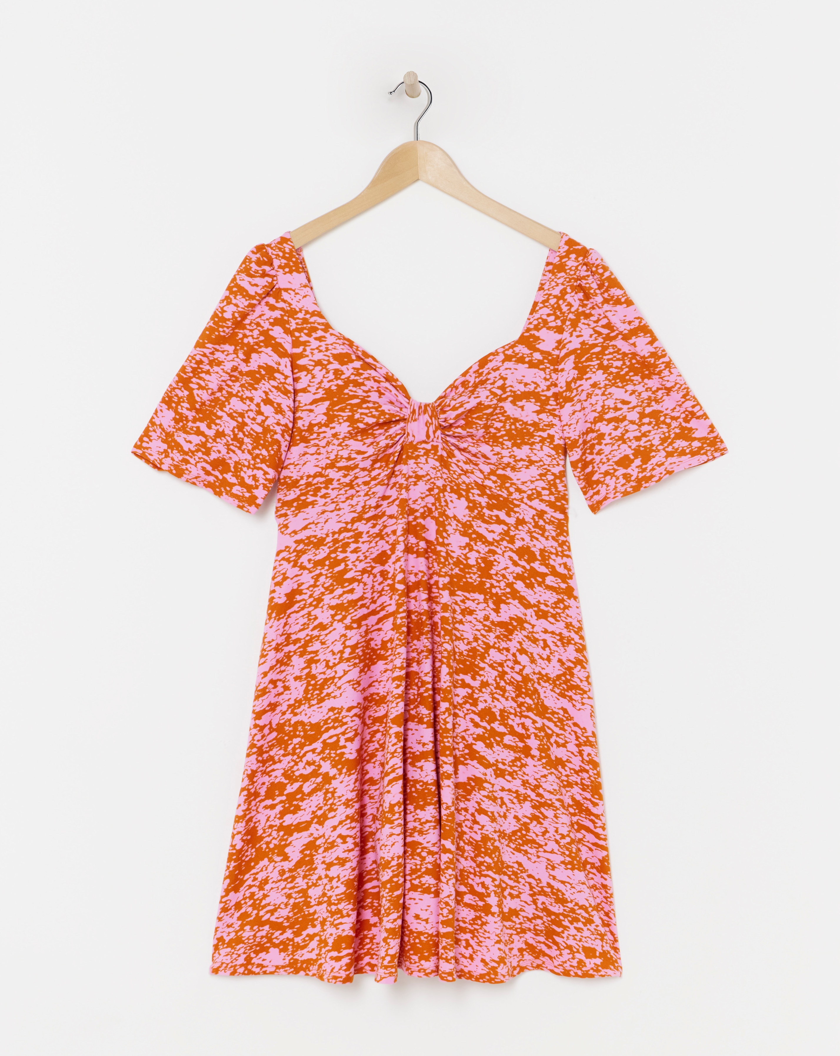 Simply Be - Women's Ditsy Floral Supersoft Jersey Dress - Size 10 - Pink print - 95% Recycled Polyester 5% Elastane