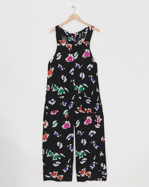 Simply Be - Women's Crinkle Tie Strap Jumpsuit - Size 10 - Animal print - EcoVero TM