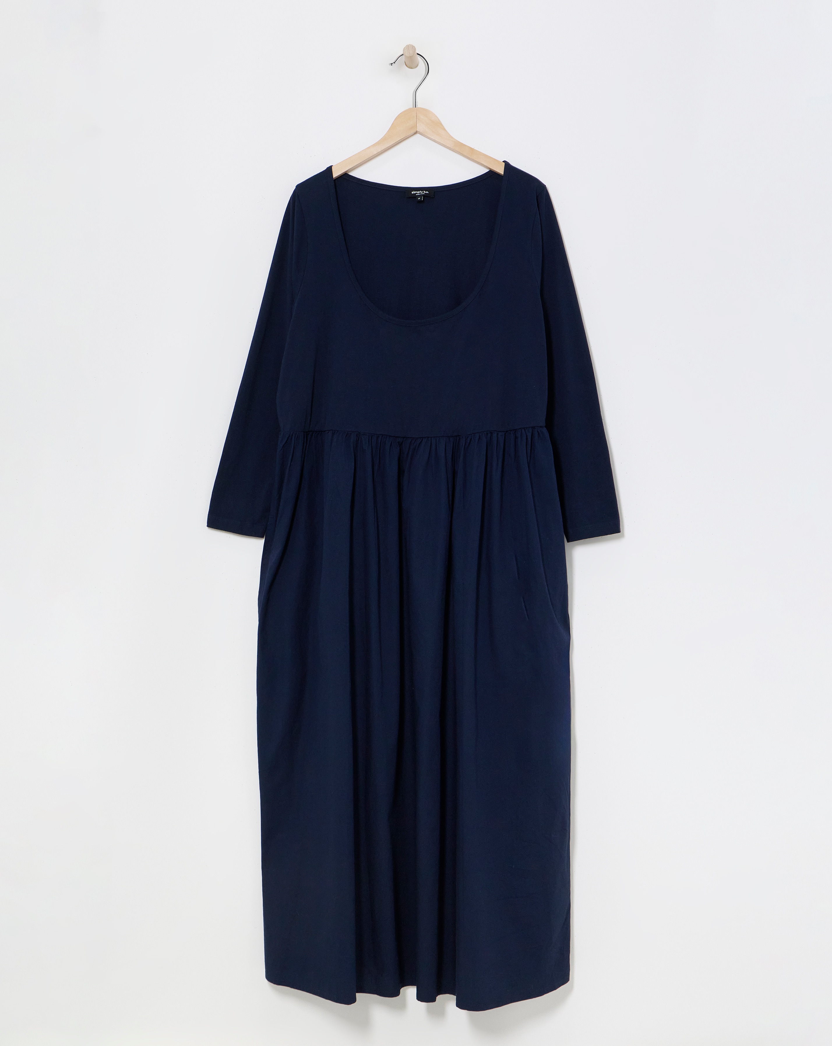 Simply Be - Women's Navy Jersey Poplin Dance Dress - Size 18 - Navy
