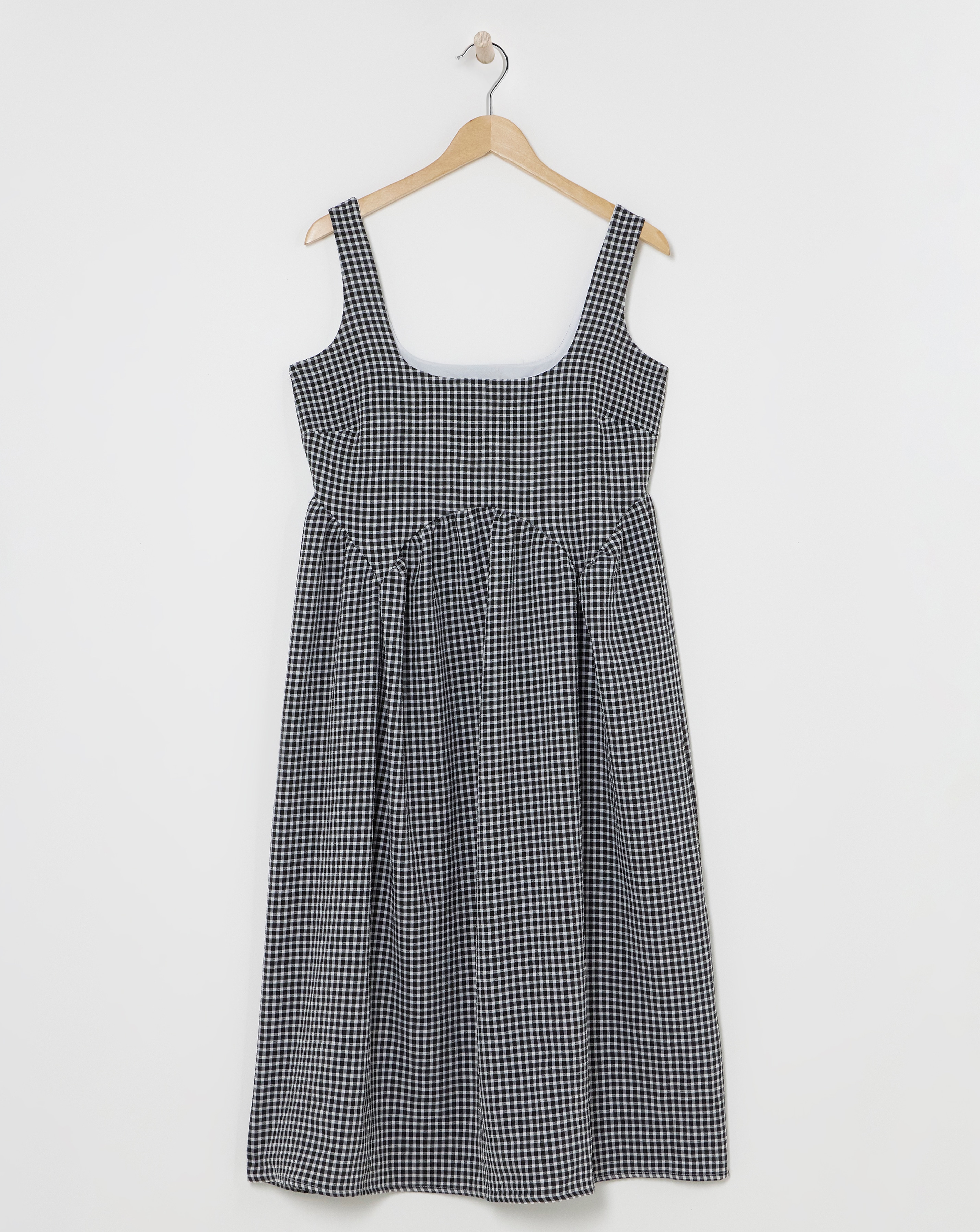 Simply Be - Women's Black Gingham Textured Sundress - Size 14 - Black/white - 97% Polyester 3% Elastane