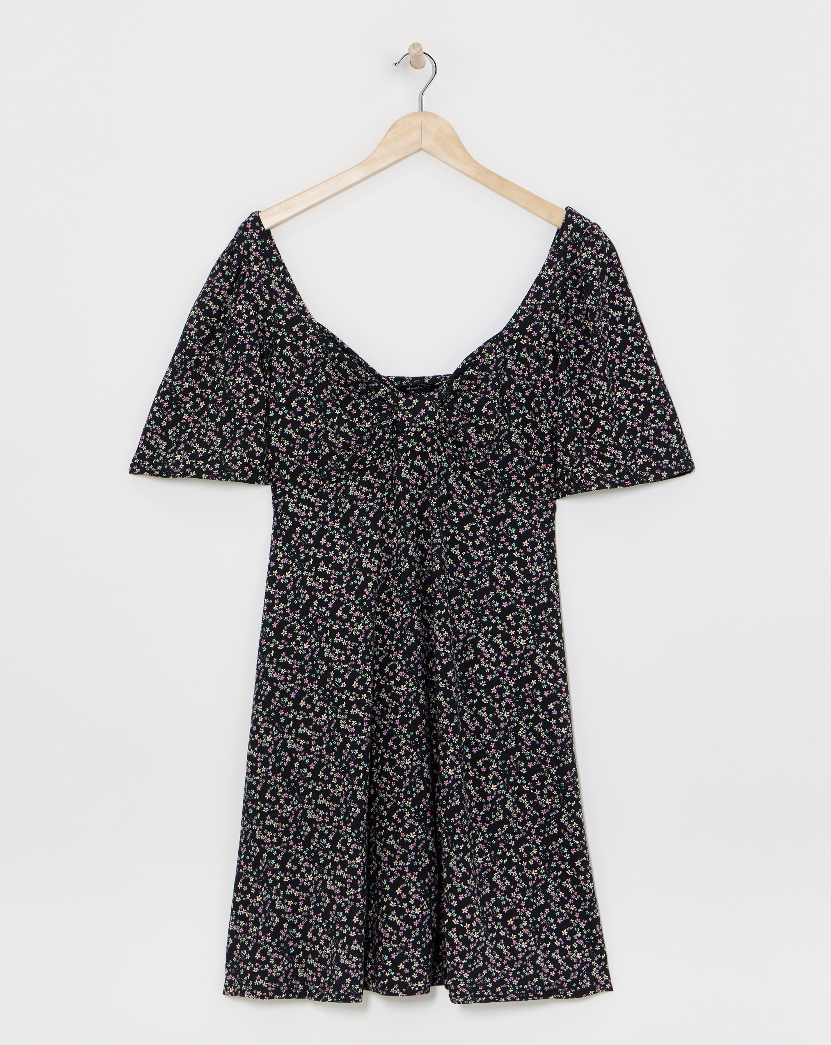 Simply Be - Women's Ditsy Print Supersoft Skater Dress - Size 10 - Ditsy print - 95% Recycled Polyester 5% Elastane