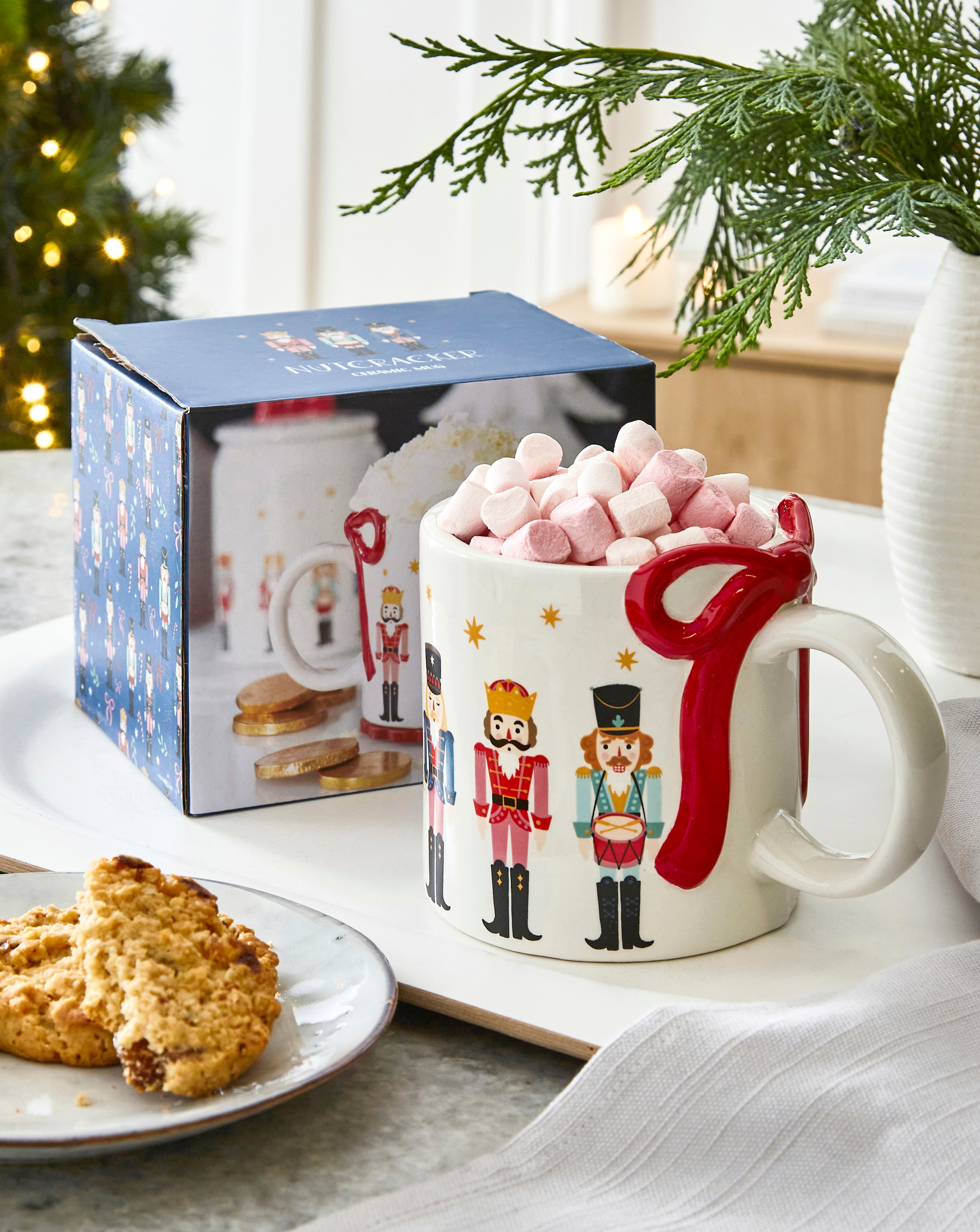 New In - Nutcracker Print Mug with Bow