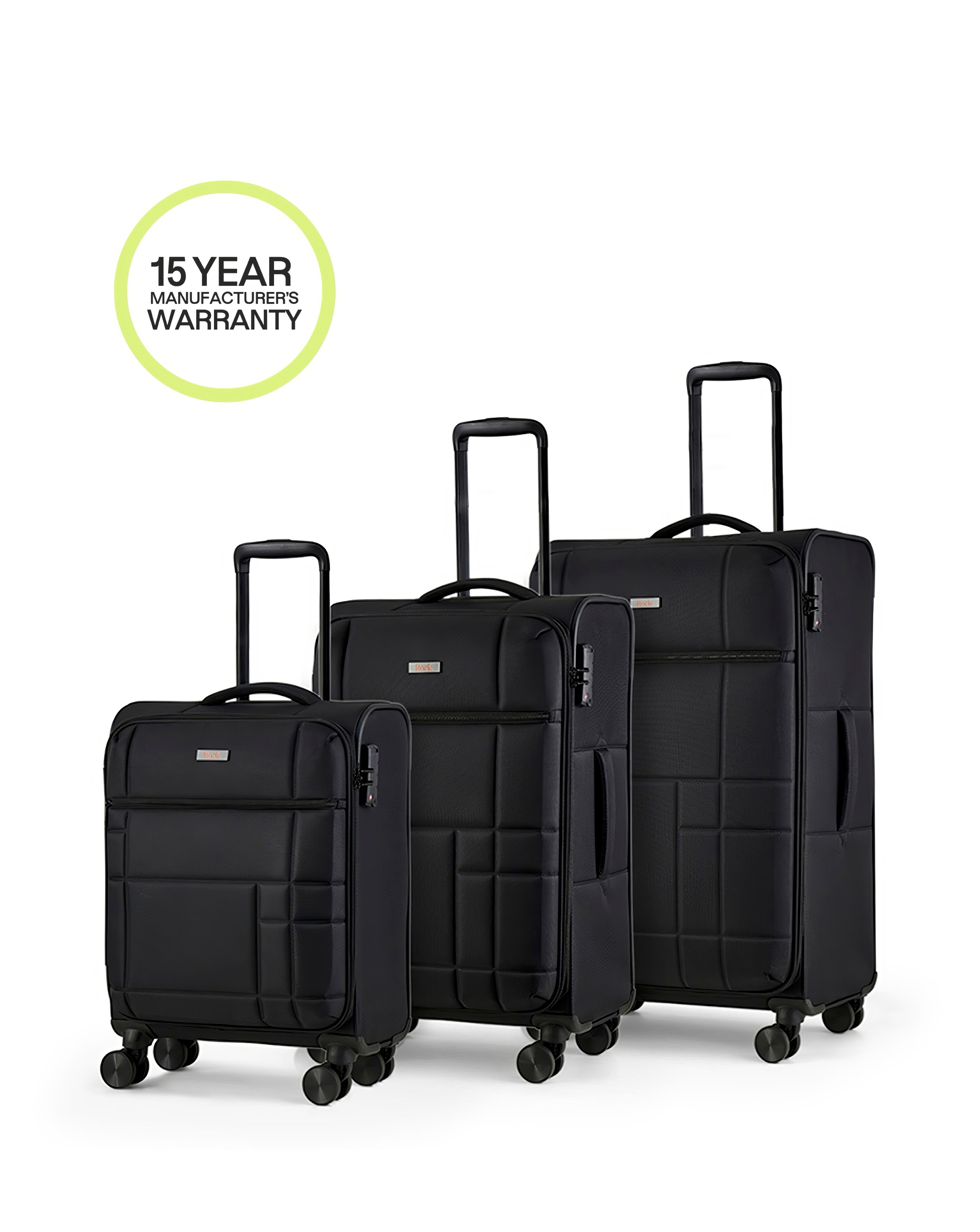 New In - Rock Tokyo 3pc Suitcase Set