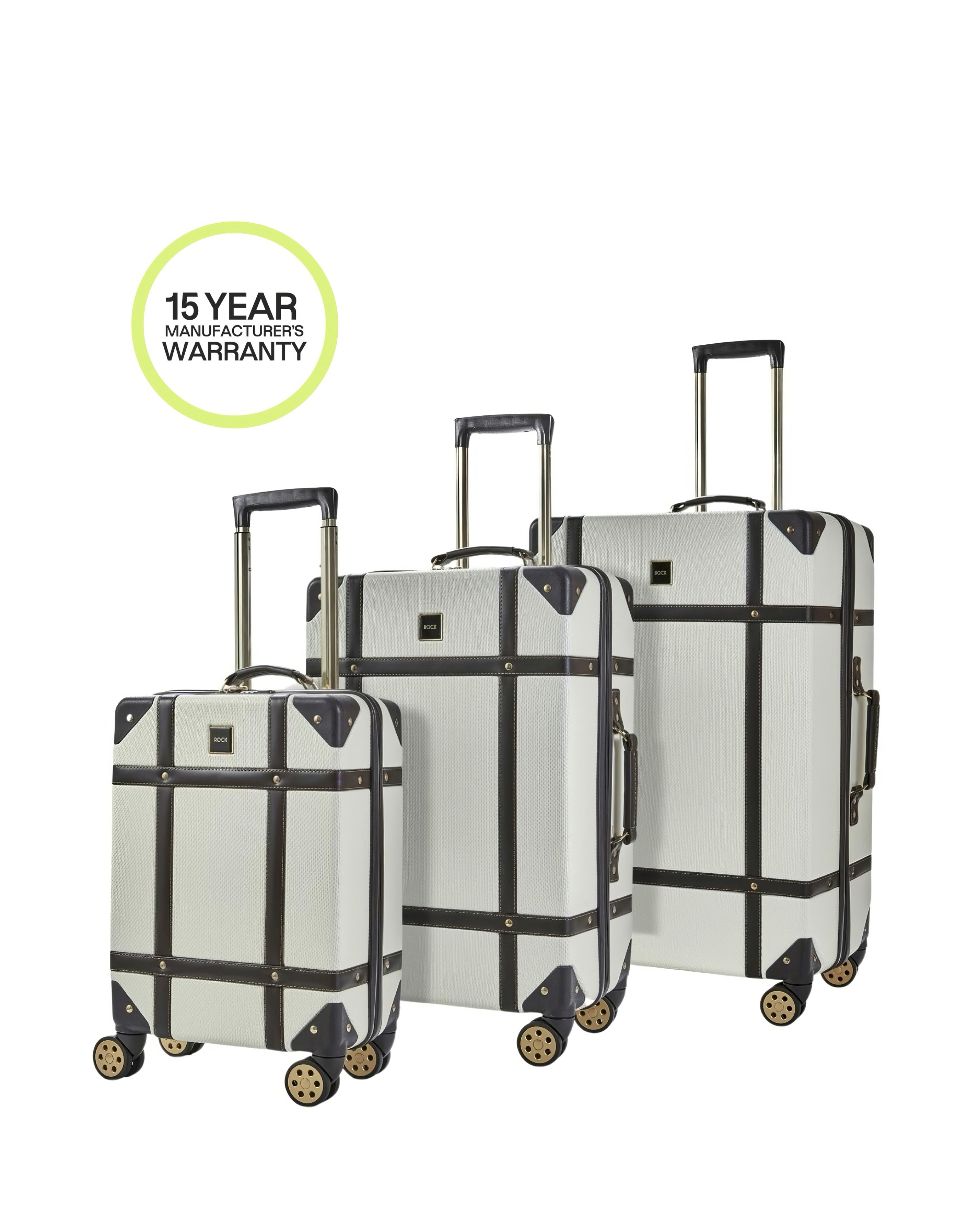 Rock Vintage 3pc Suitcase Set