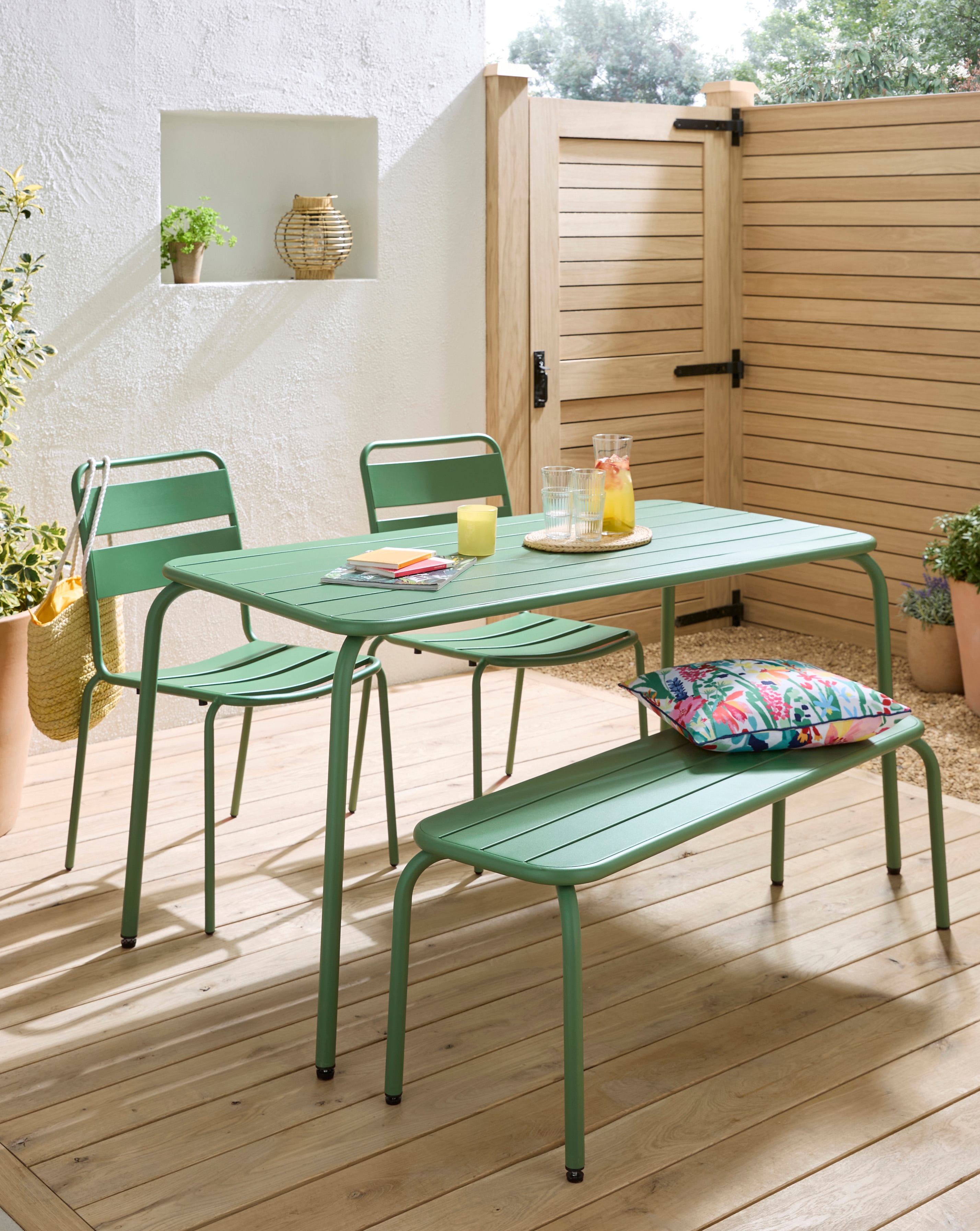 New In - Rio Metal Dining Set - Bench