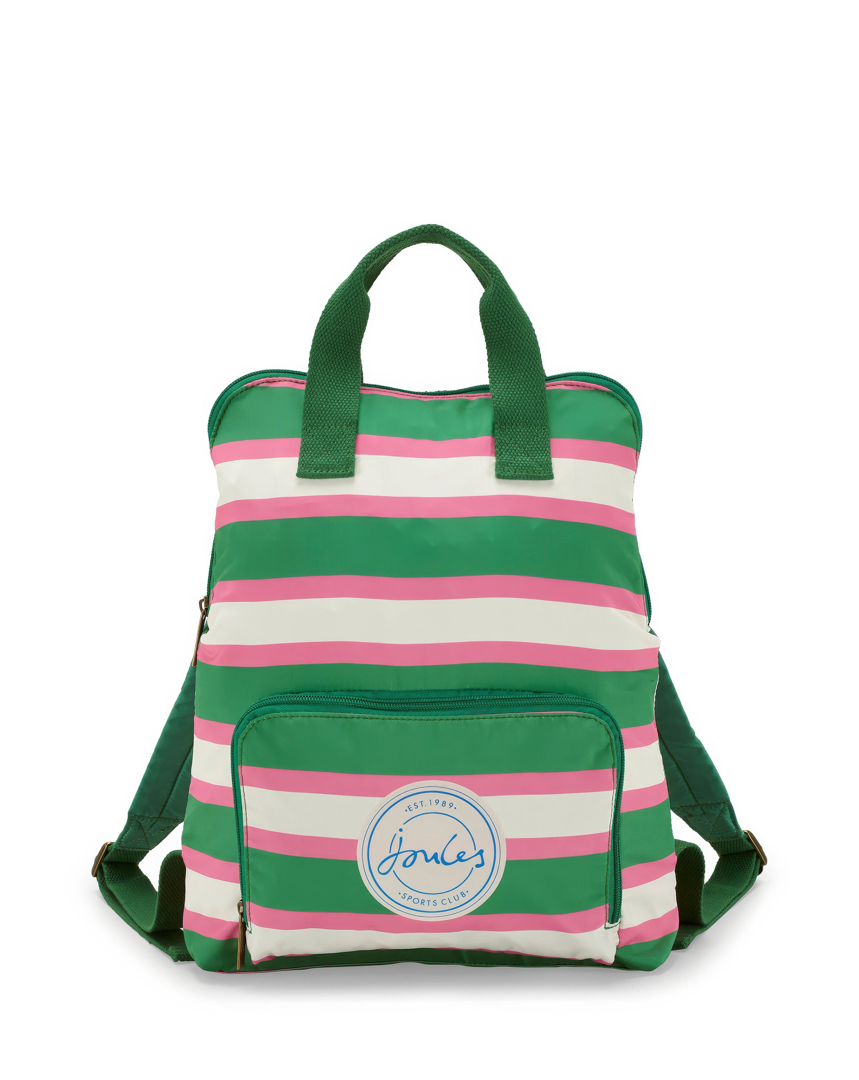 New In - Joules Packaway Backpack - Resort Stripe