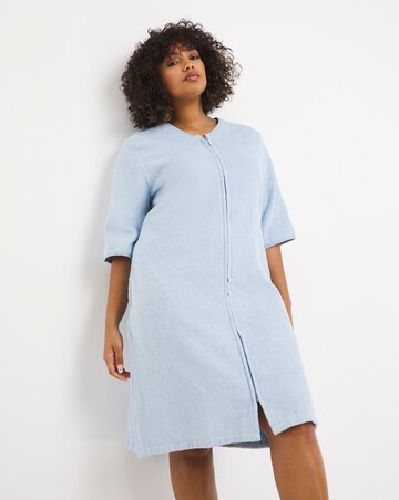 pretty secrets towelling zip gown
