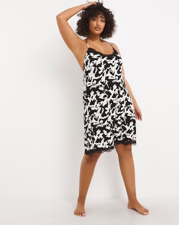 Luna Built In Support Short Lace Nightie Length 37 Inches