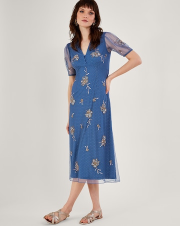 Monsoon Pamela Embellished Tea Dress