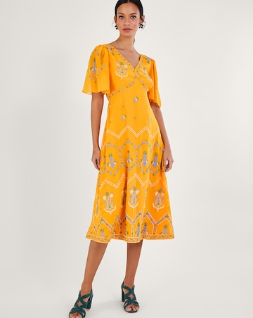 Monsoon Margo Embroidered Tea Dress
