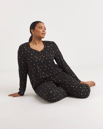Soft Waffle Henley Button Up Pyjama Set