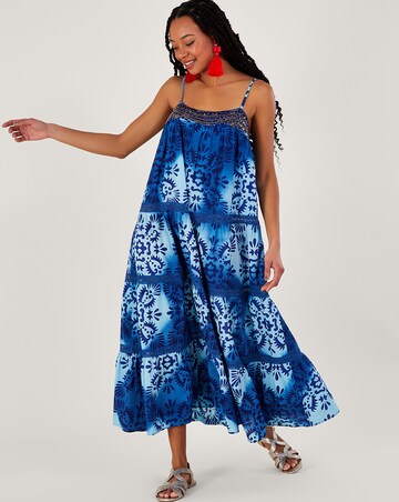 Monsoon Tile Batik Print Cami Midi Dress