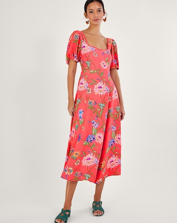 Monsoon Regina Floral Print Tea Dress