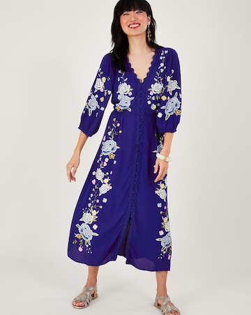 Monsoon Olla Embroidered Tea Dress