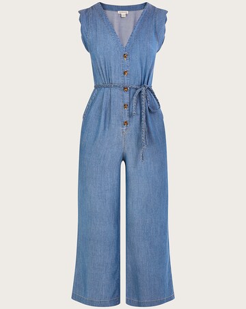 Monsoon Tie Belt Denim Jumpsuit
