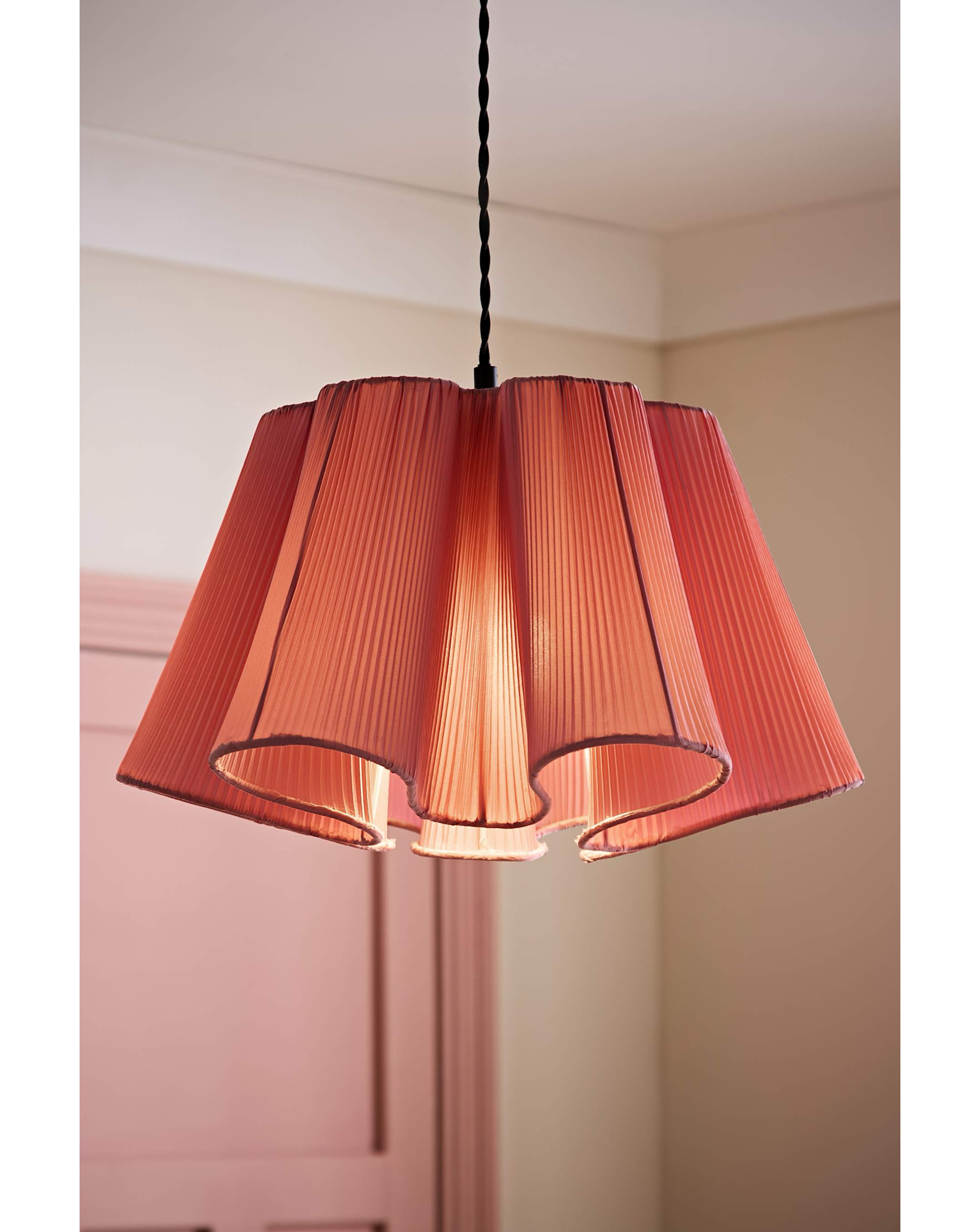 New In - Jemima Pink Full Pleated Shade