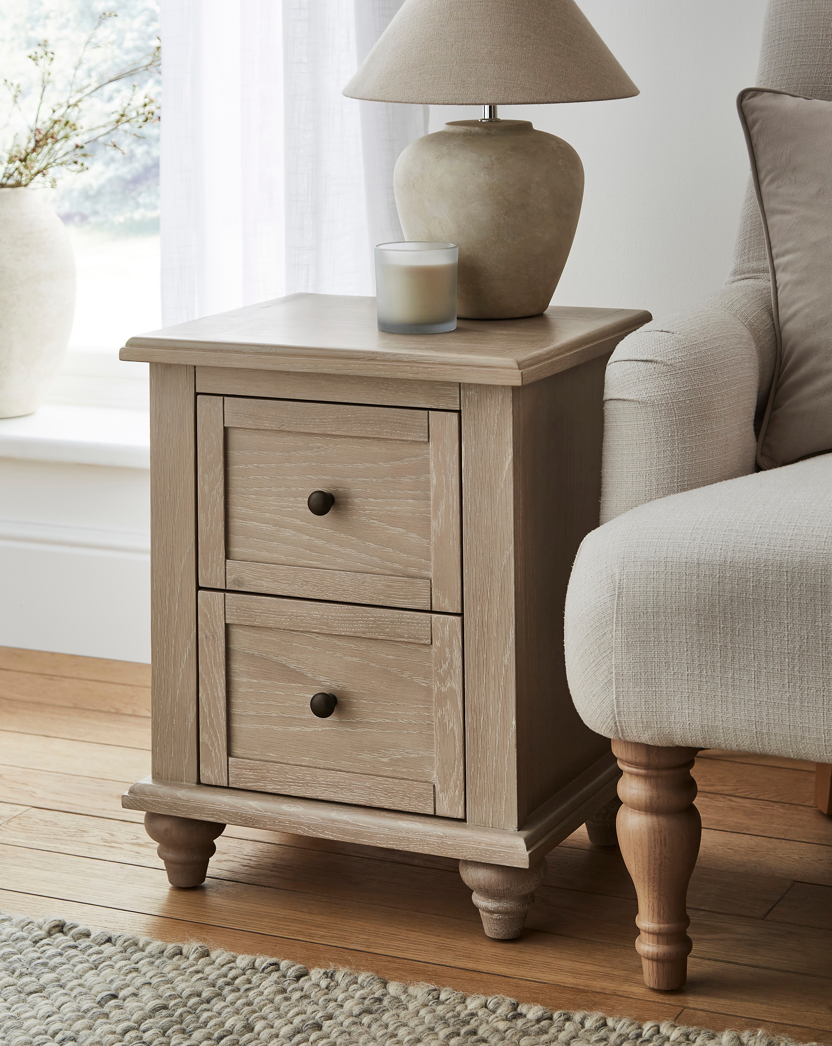 Julipa Imogen 2 Drawer Side Table