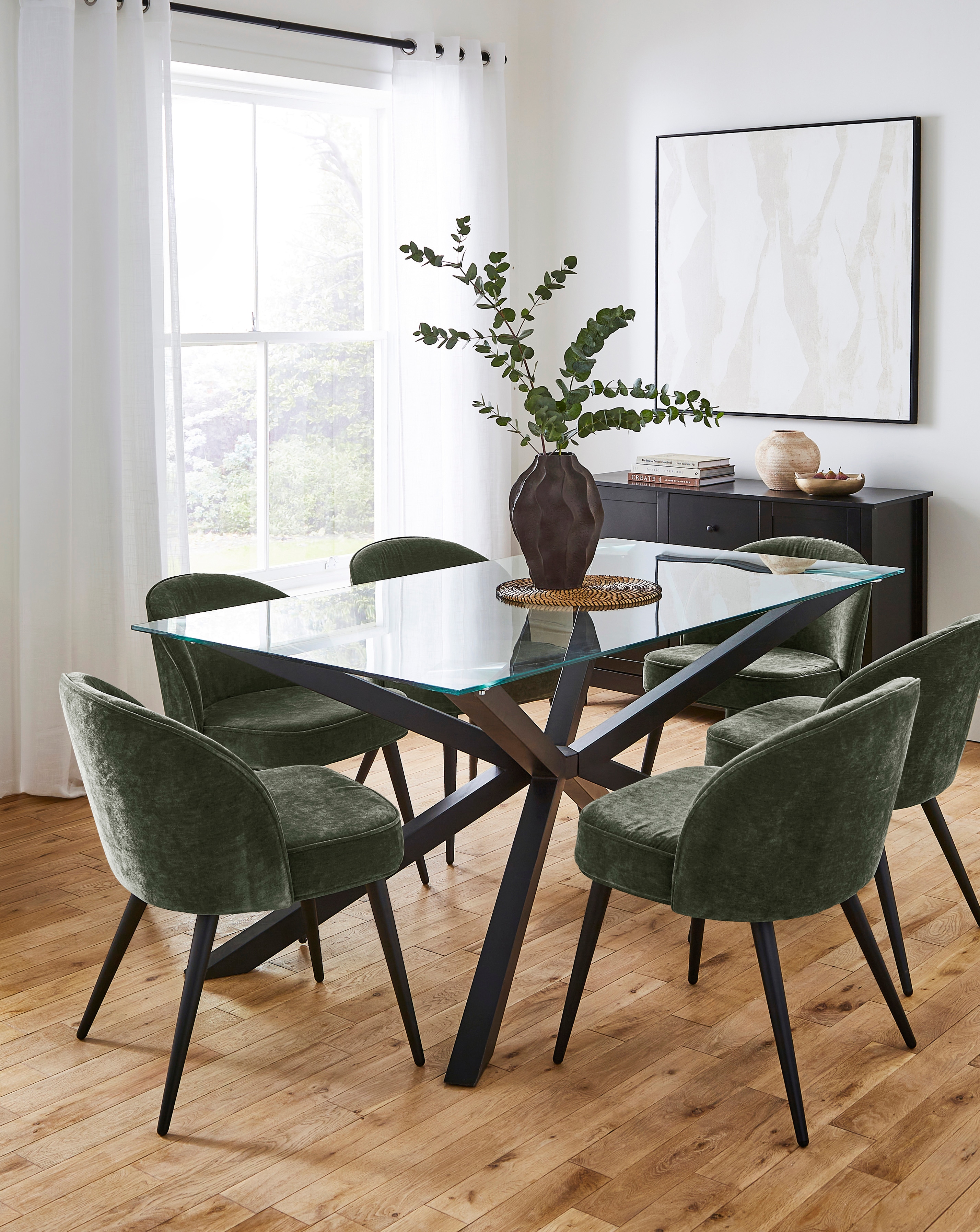 Bodie Dining Table with Emilie Chenille