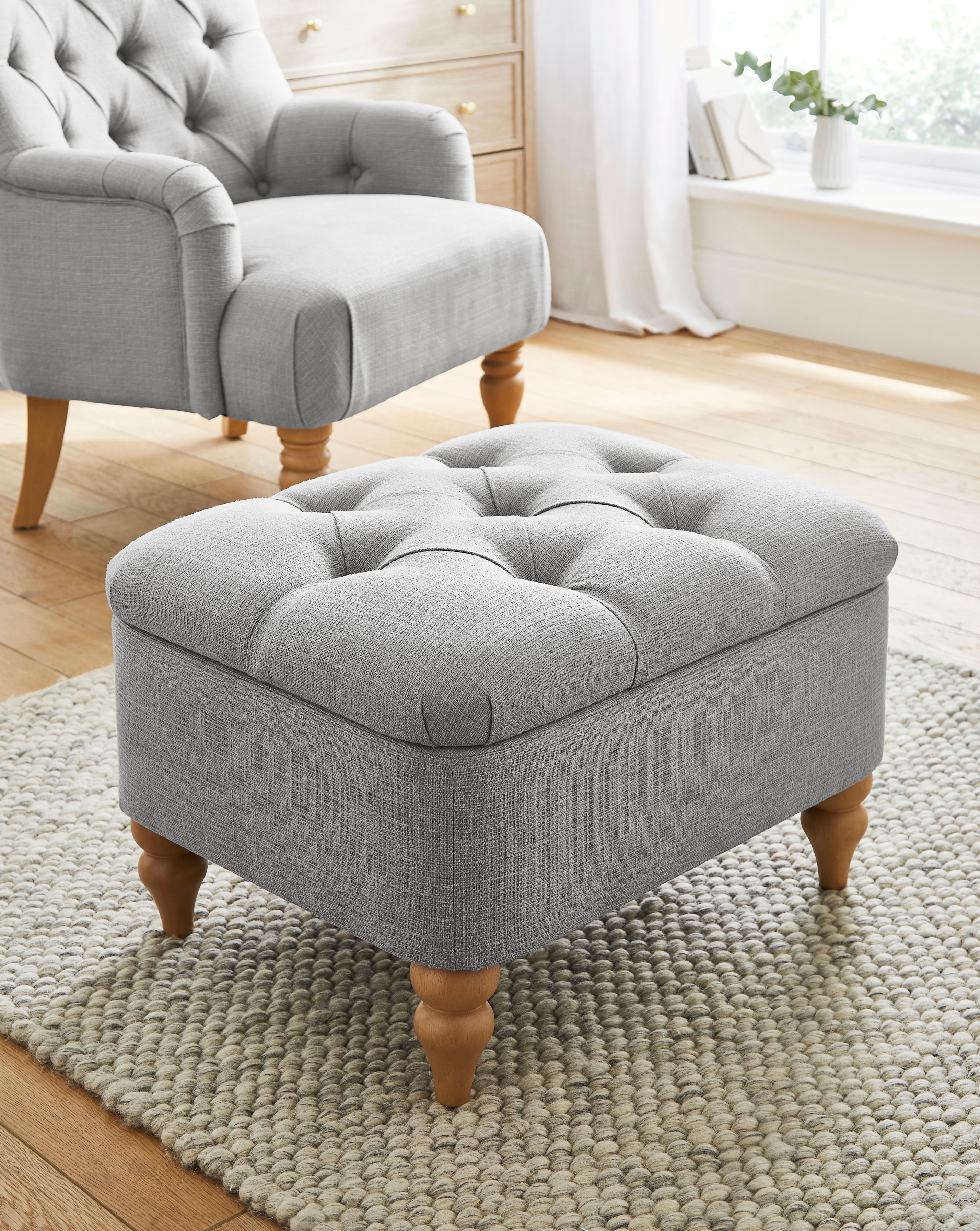 Julipa Mae Fabric Storage Ottoman