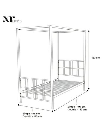 XR Living Fern Four Poster LED Bed