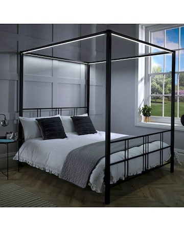 XR Living Fern Four Poster LED Bed