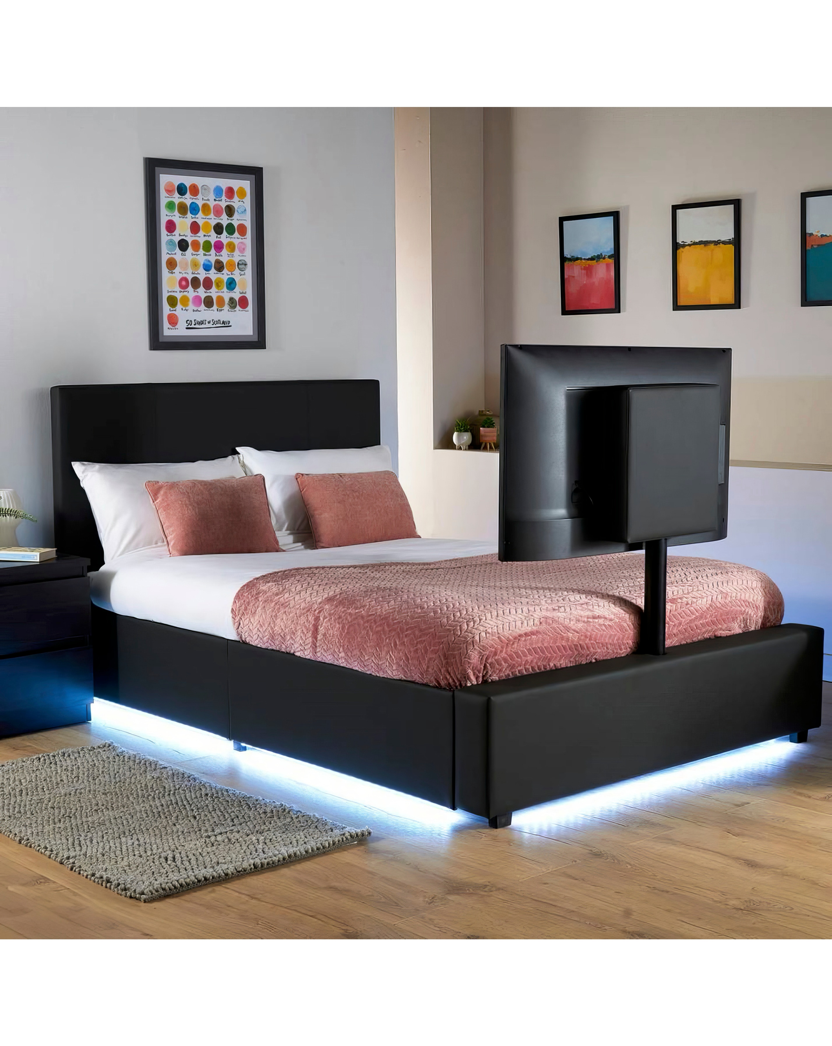 New In - XR Living Ava Upholstered PU TV Bed
