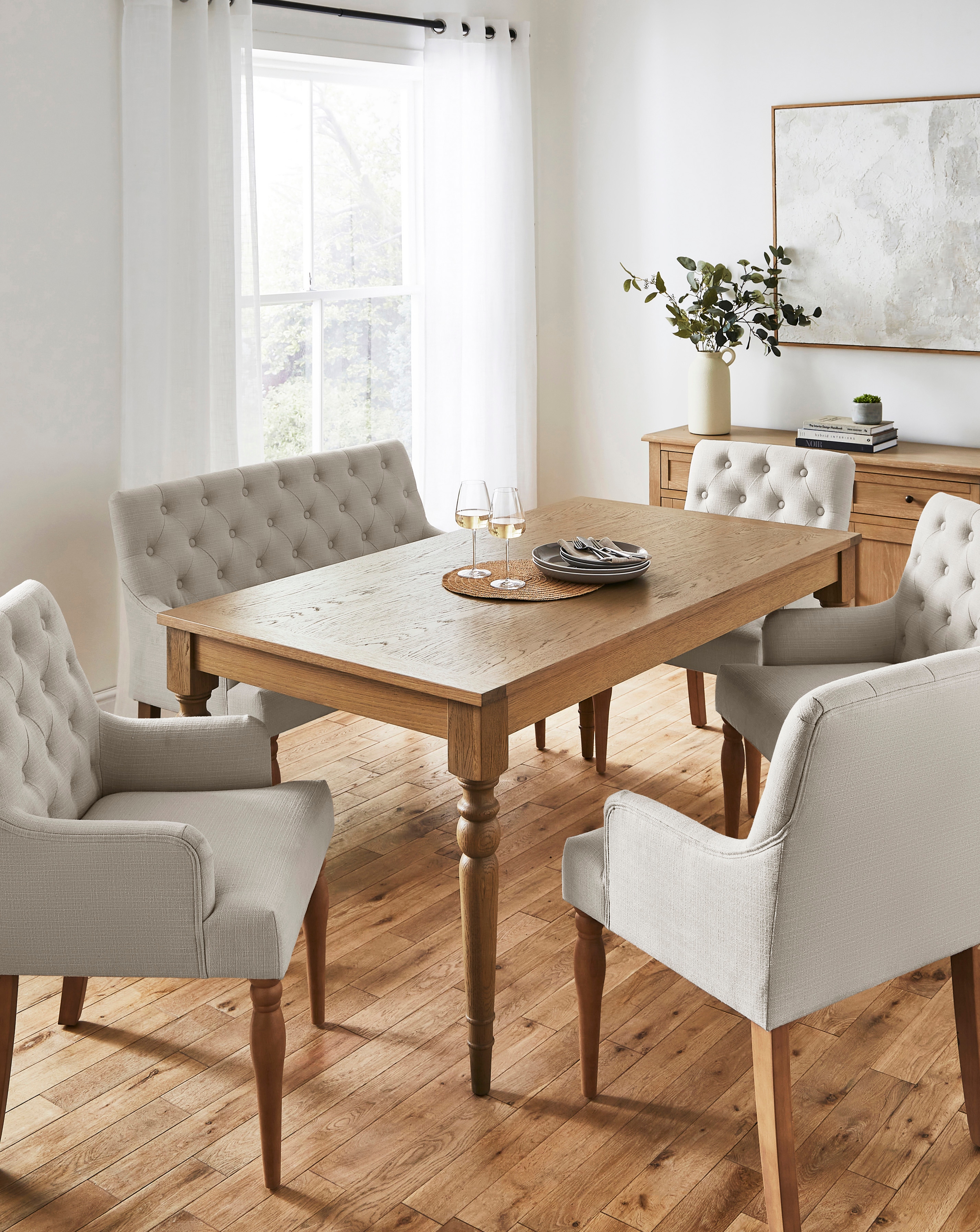 Margot Dining Table with Mae Chr and Bch