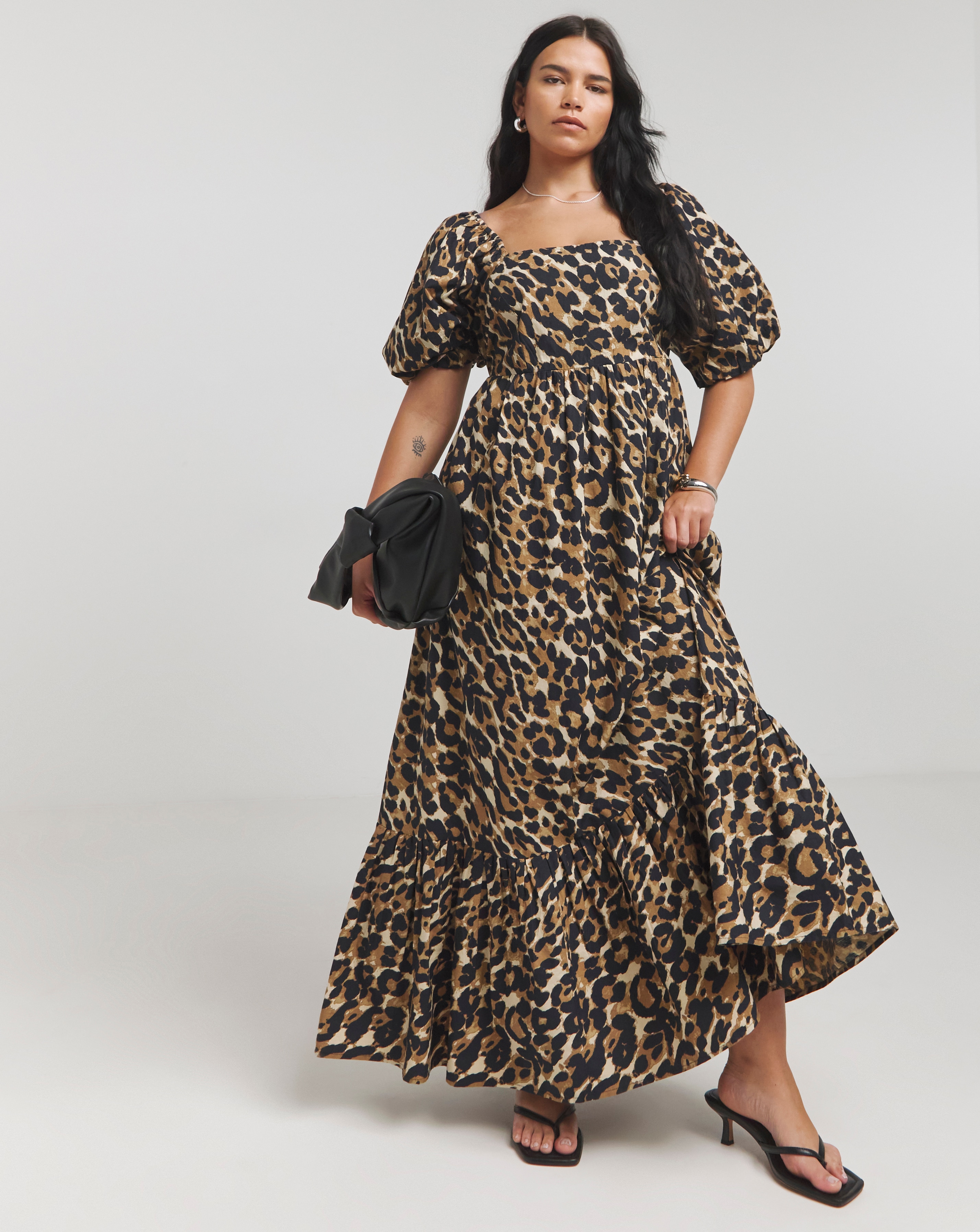 Simply Be - Women's Leopard Print Poplin Maxi Dress - Size 18 - Leopard