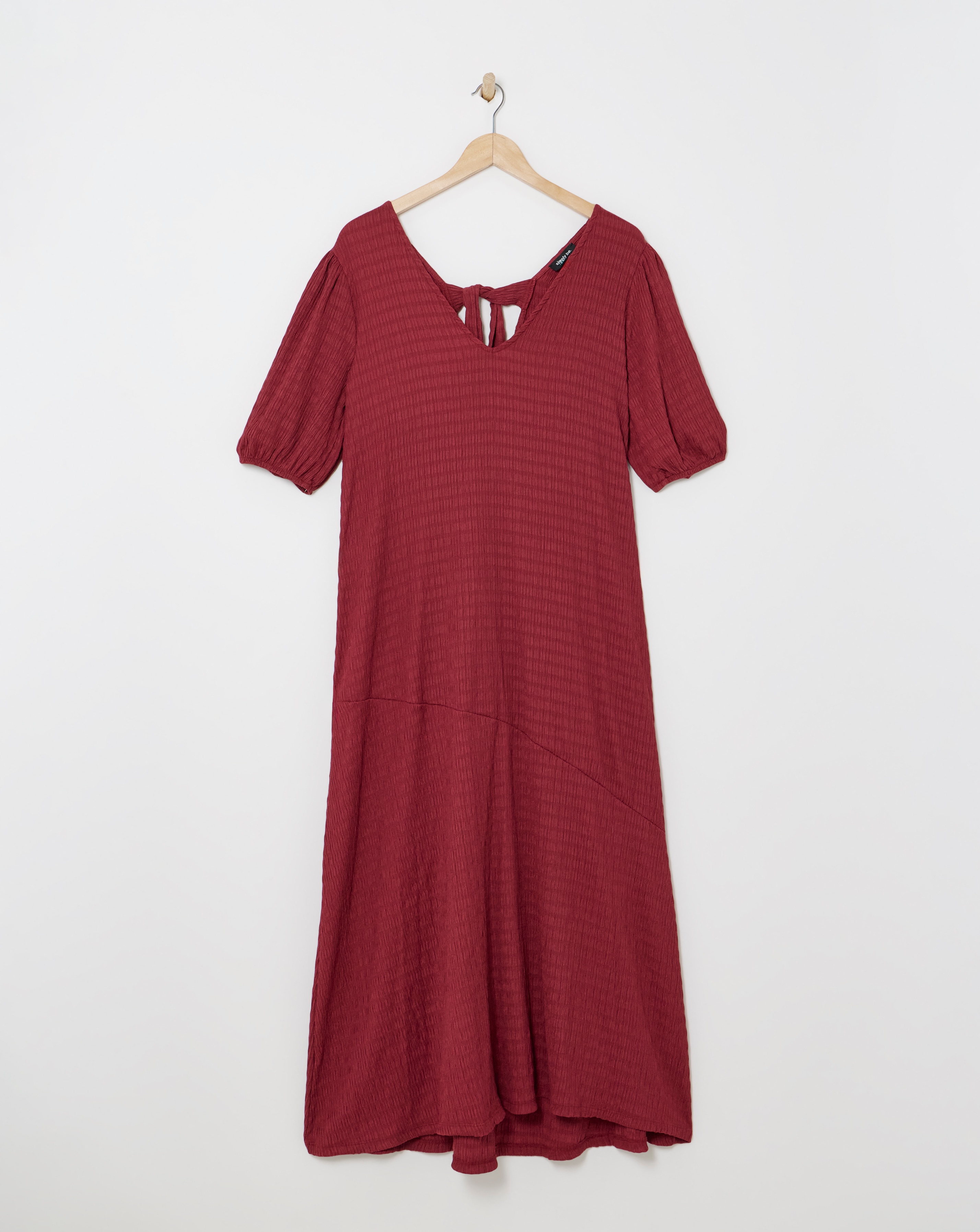 Simply Be - Women's Textured Jersey Maxi Dress - Size 10 - Rose - 96% Recycled Polyester 4% Elastane