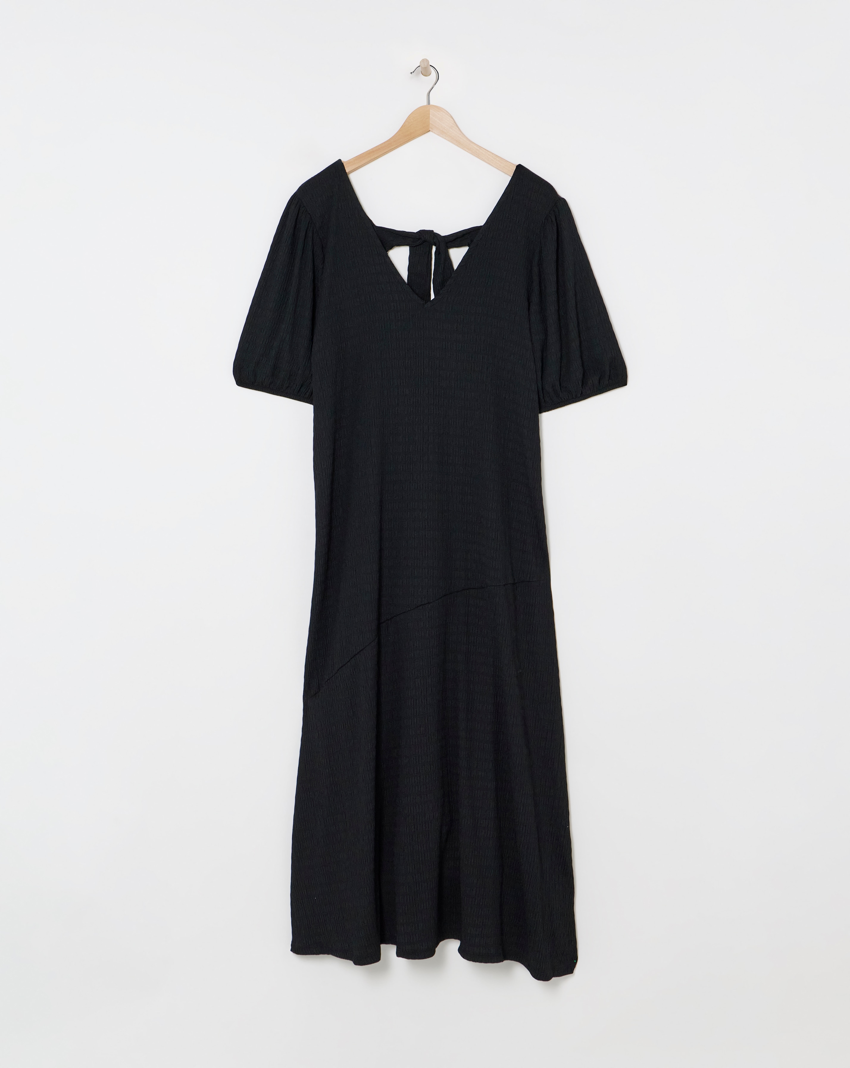 Simply Be - Women's Textured Jersey Maxi Dress - Size 10 - Black - 96% Recycled Polyester 4% Elastane