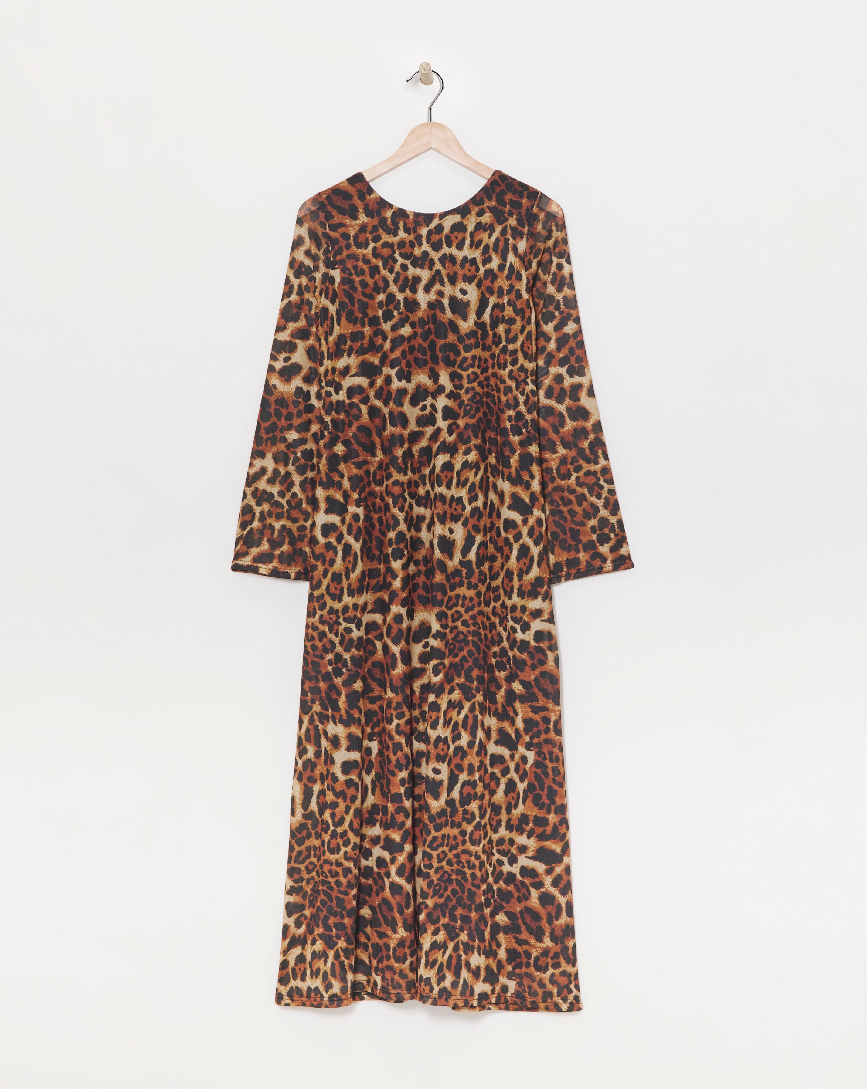 Simply Be - Women's Leopard Mesh Maxi Dress - Size 10 - Leopard - 96% Polyester 4% Elastane