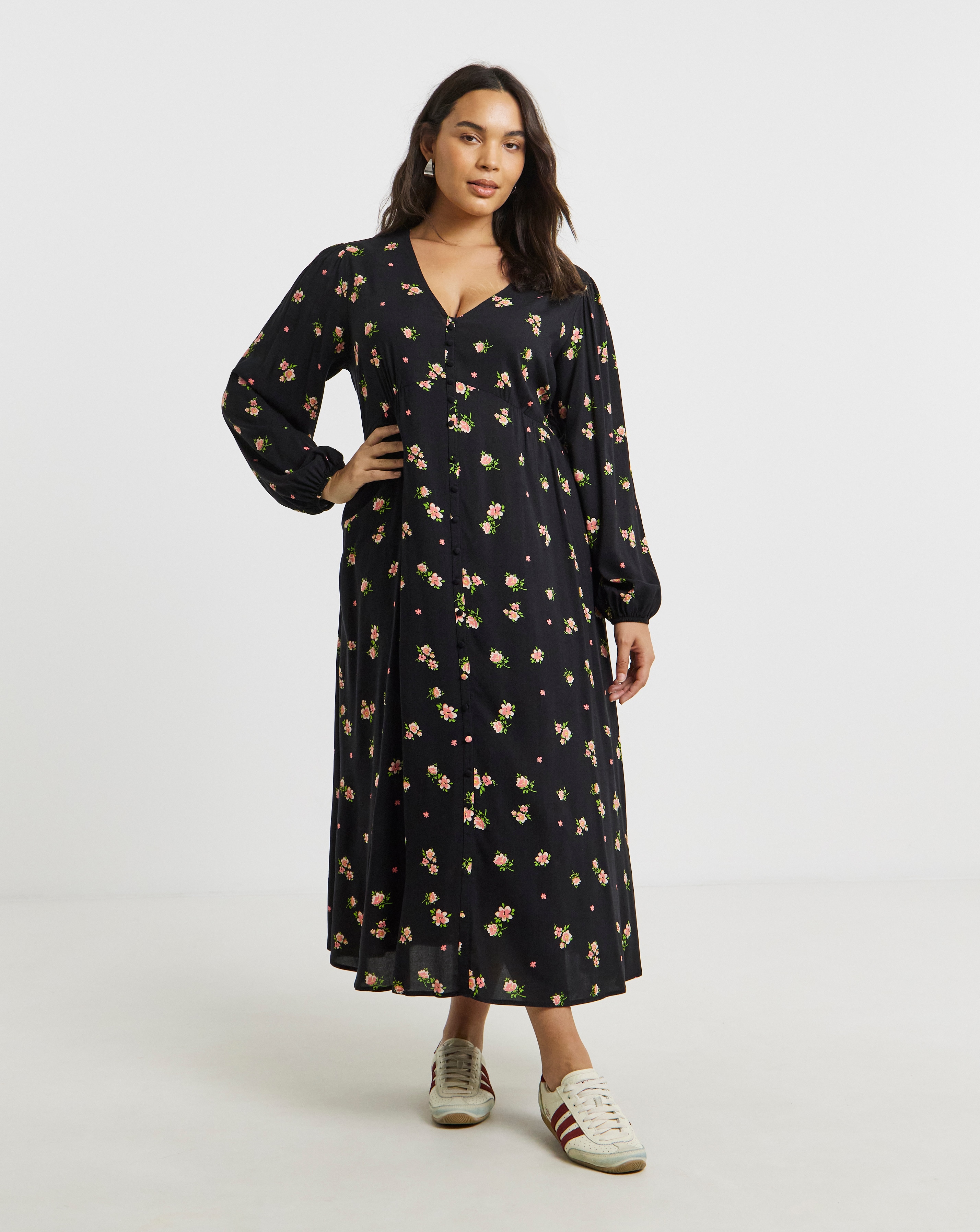 Simply Be Button Through Midi Dress