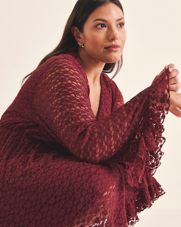 Burgundy Lace Skater Dress