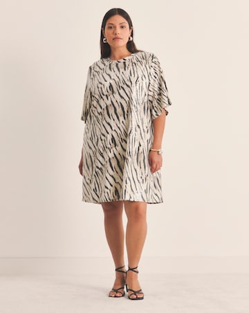 Zebra Sequin T-Shirt Dress