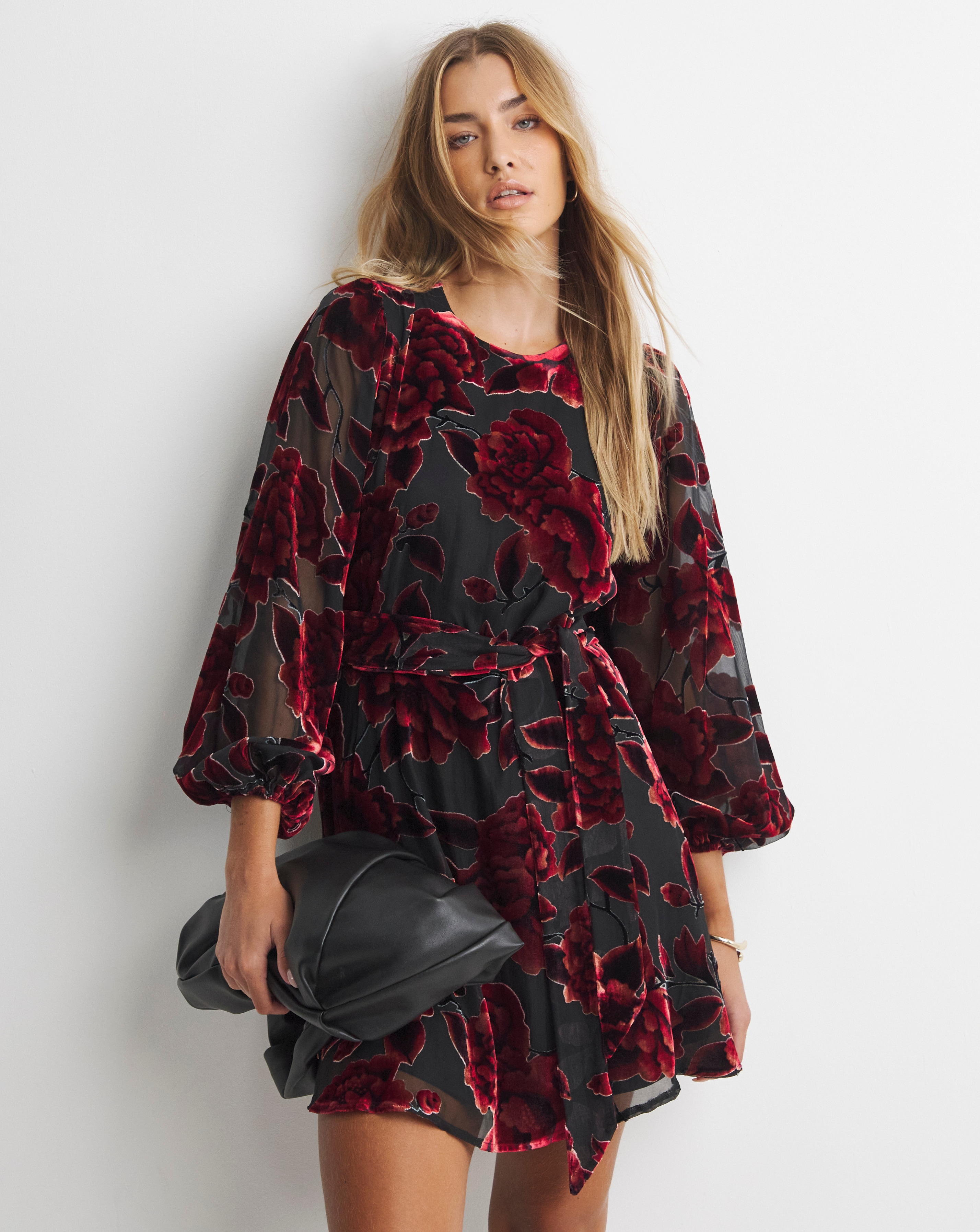 Burnout Devoure Godet Skater Dress