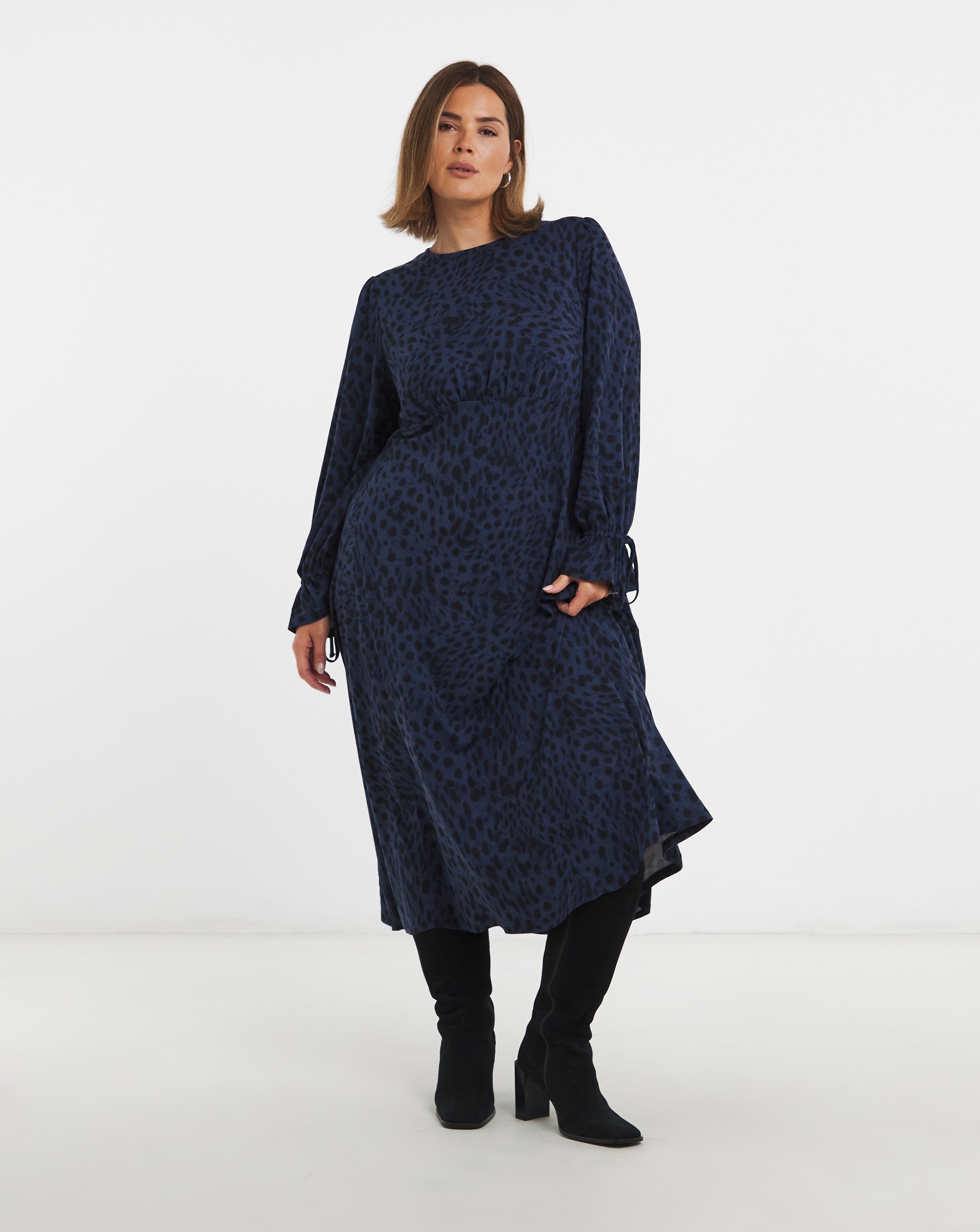 New In - Blue Print Supersoft Midi Dress