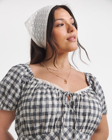 Gingham Linen Dress