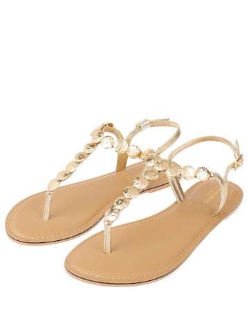 Accessorize Athena Coin Metallic Sandals