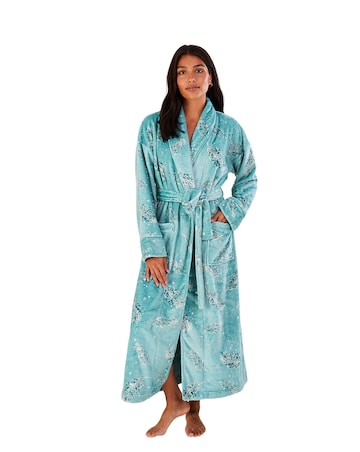 Monsoon Feather Print Foil Dressing Gown