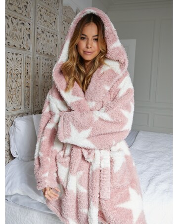 Jim Jam The label Zip Pink Star Dressing Gown